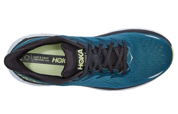 Clifton 8 2E Wide ‘Blue Coral Butterfly’