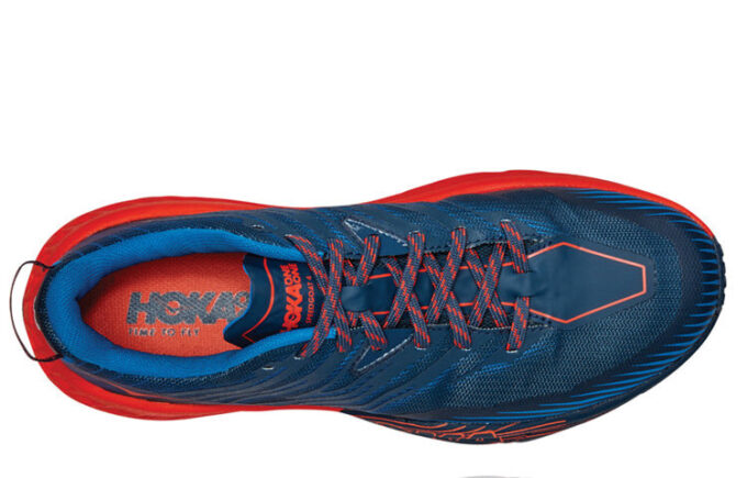 Speedgoat 4 ‘Majolica Blue Mandarin Red’